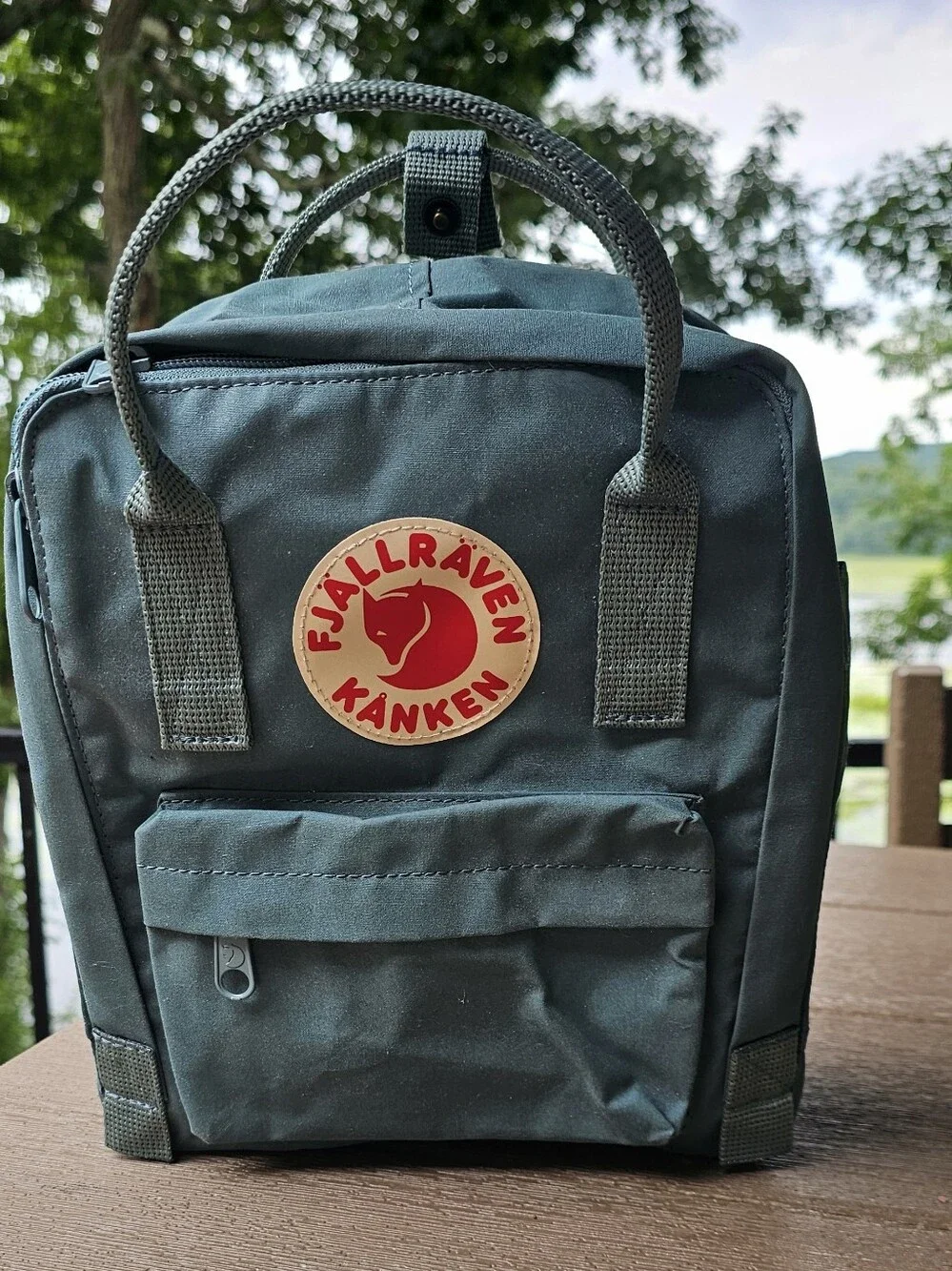 Fjallraven Kanken Mini Backpack Blue Green Teal NEW Without Tags Seat Pad